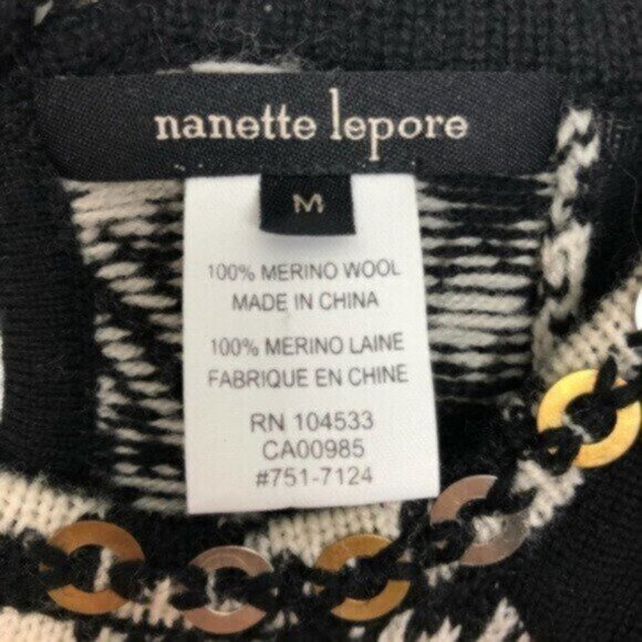 Anthropologie Nanette Lepore Black Merino Midi Dress Size Medium - Picture 10 of 10